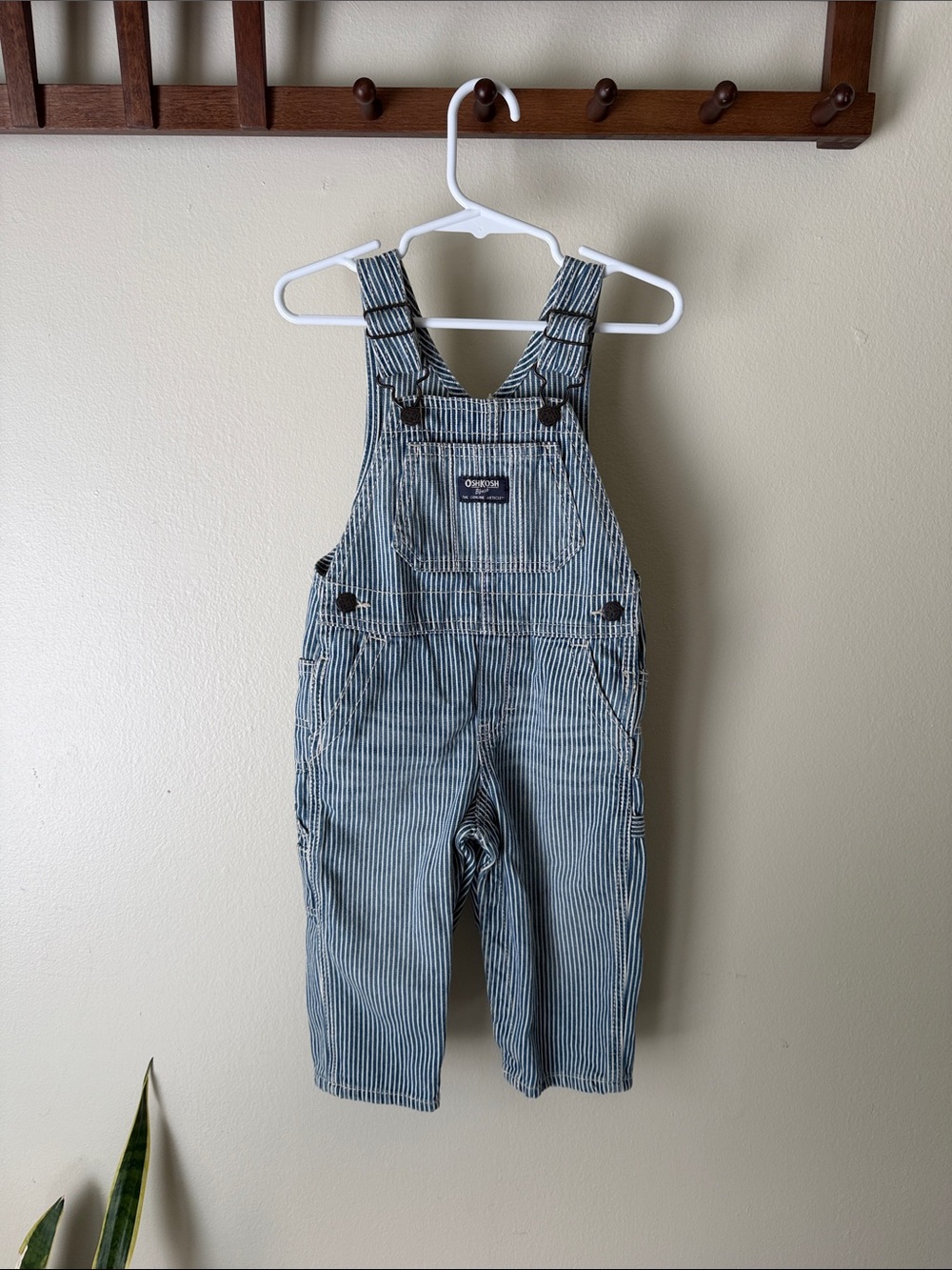 OshKosh B'gosh Blue Pinstripe Overalls for Kids